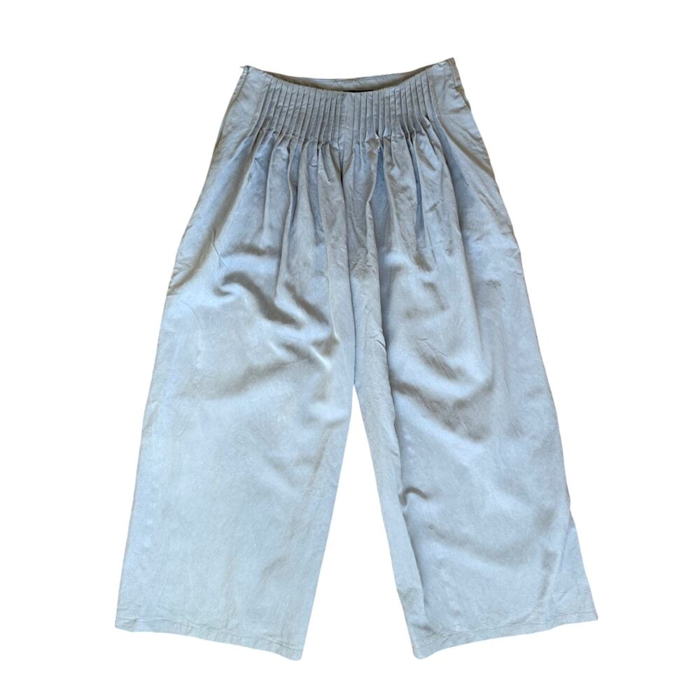 Strut & Bolt Pleated Wide Leg Pants Light Blue Size Small Boho